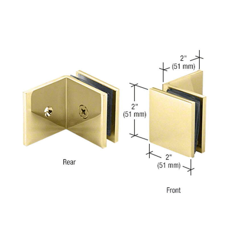 Fixed Panel Square Clamp with Large Leg (requires hole in glass)