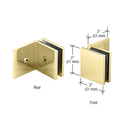 Fixed Panel Square Clamp with Large Leg (requires hole in glass)