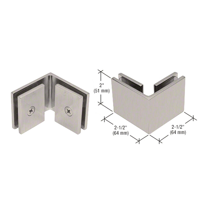 Square Style 90 Degree Glass to Glass Clamp