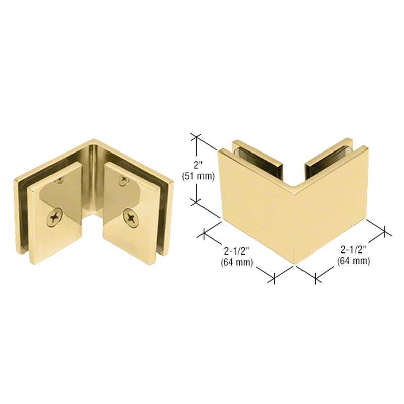 Square Style 90 Degree Glass to Glass Clamp