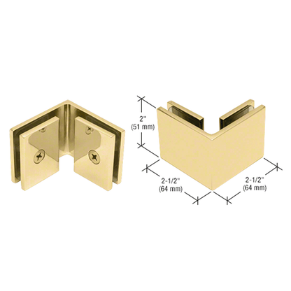 Square Style 90 Degree Glass to Glass Clamp