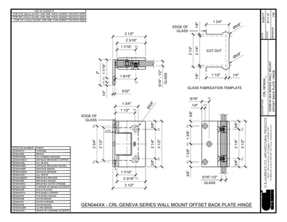 Wall Mount Offset Back Plate