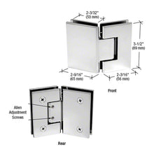 Adjustable 135 degree glass to glass hinge