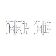 Back to Back Shower Knob - Traditional Style