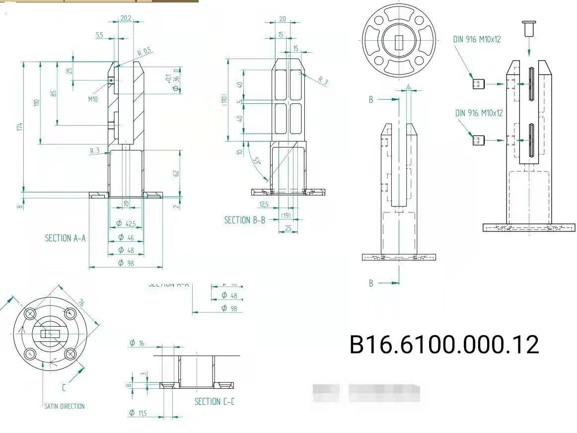 12mm - 17.5mm Spigot For 12mm – 17.5mm Glass (64mm FROM BASE TO GLASS)