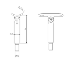 Handrail Stem With Thread - Adjustable Saddle