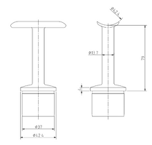 Handrail Bracket with Fixed Saddle for 42mm x 2.6mm Post 42mmm Handrail