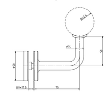 Handrail Bracket - Glass to 42.4mm Handrail