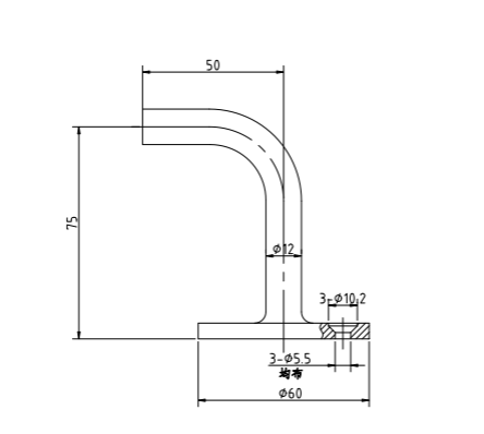 Weld-On Handrail Wall Bracket - Grade 316
