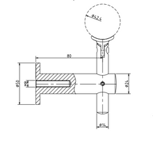 Handrail Bracket Wall - Tube - 42.4mm