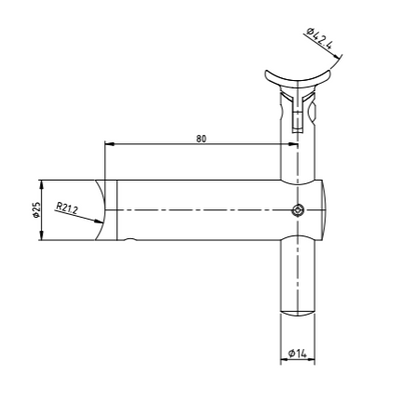 Tube to Tube Artic Offbracket 86-57mm 42mm tube
