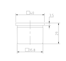 Grade 304 Stainless Steel 40mm x 40mm Square End Cap