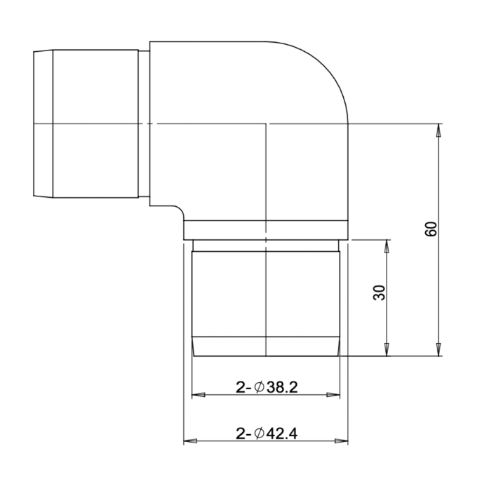 Connector 0-90 Degree Sweeping