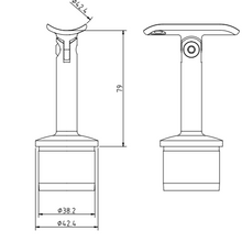 Handrail Bracket With Adjustable Saddle For 42.4mm Upright