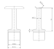 Handrail Bracket With Fixed Saddle