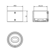 Wall Tube Connector - 42mm Tube