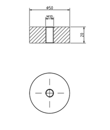 50mm Diameter 20mm Back Plate